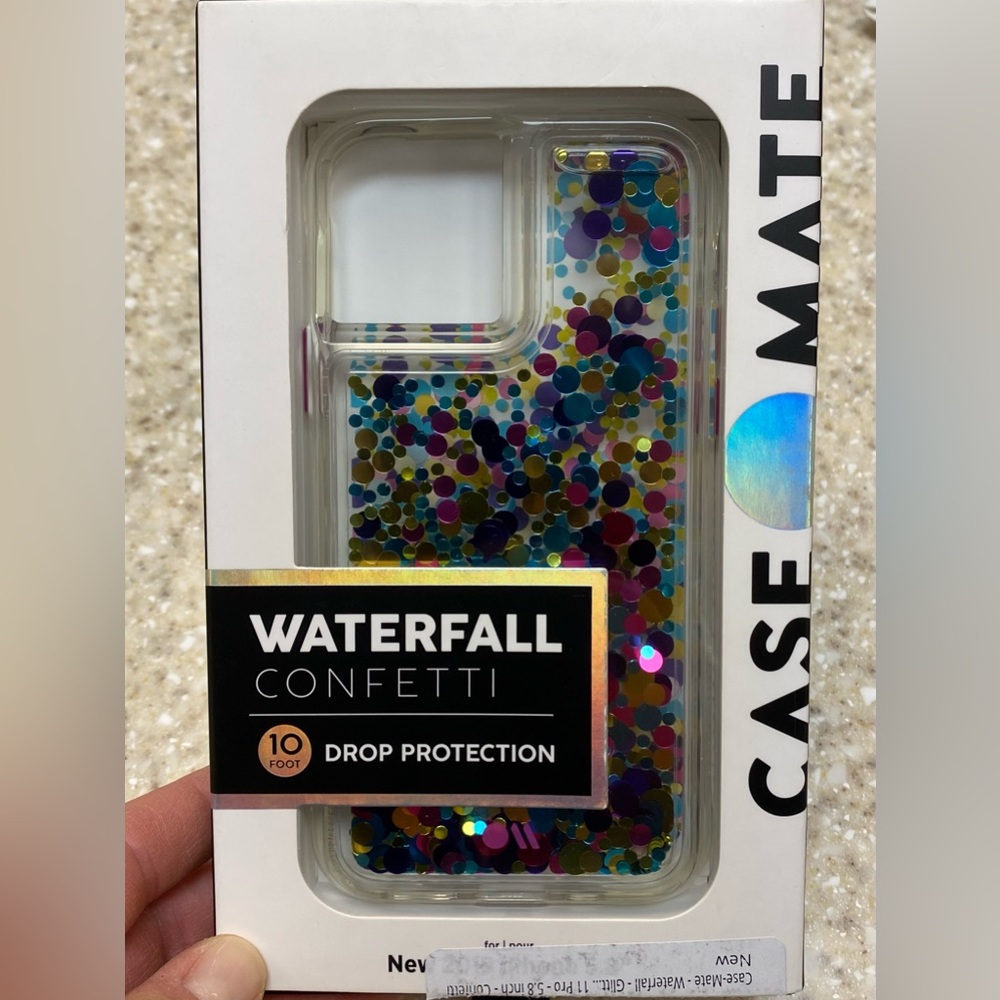NIB Casemate Waterfall Confetti iPhone 11 Pro Phone Case.